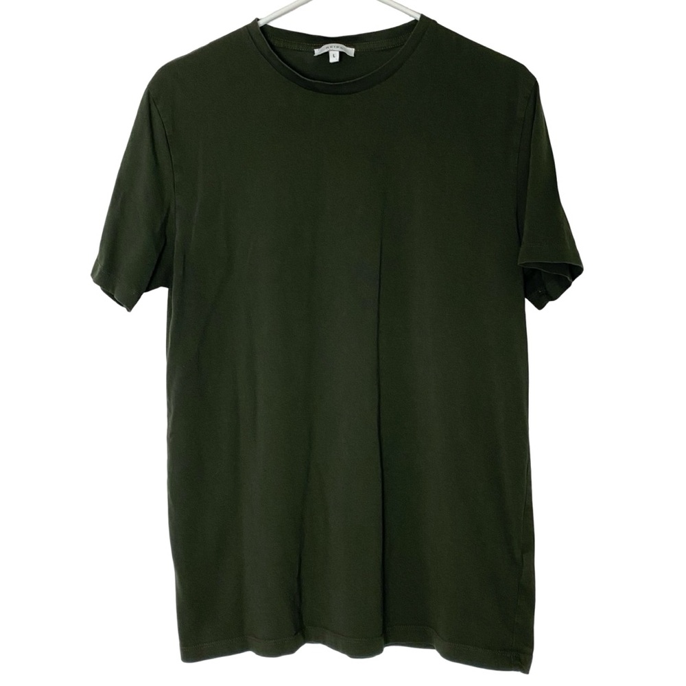Reiss Bless T Shirt Mens Size Large Green Cotton Crewneck Short Sleeve Tee